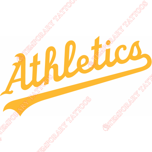 Oakland Athletics Customize Temporary Tattoos Stickers NO.1792
